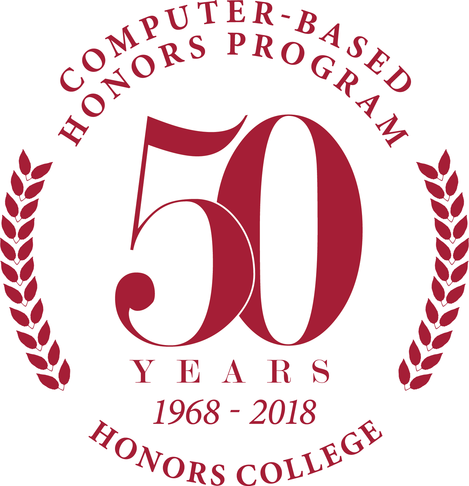 Logo for Computer-Based Honors Program 50 years anniversary 1968-2008
